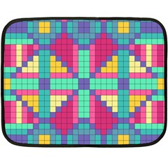 Checkerboard-squares-abstract--- Fleece Blanket (mini) by Semog4