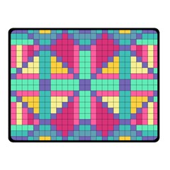 Checkerboard-squares-abstract--- Fleece Blanket (small) by Semog4