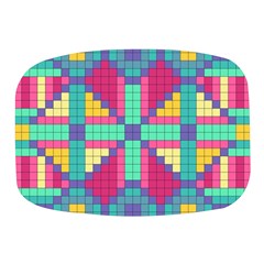 Checkerboard-squares-abstract--- Mini Square Pill Box by Semog4