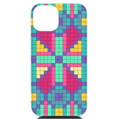 Checkerboard-squares-abstract--- Iphone 14 Black Uv Print Case