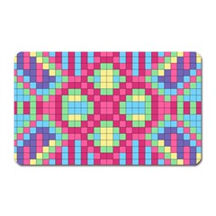 Checkerboard-squares-abstract---- Magnet (rectangular) by Semog4