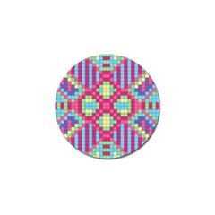 Checkerboard-squares-abstract---- Golf Ball Marker (4 Pack) by Semog4