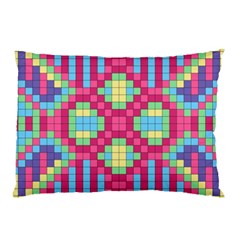 Checkerboard-squares-abstract---- Pillow Case by Semog4