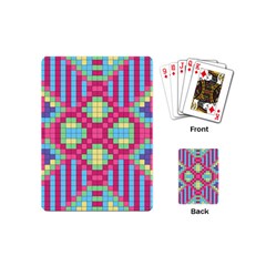 Checkerboard-squares-abstract---- Playing Cards Single Design (mini)