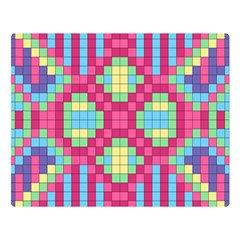 Checkerboard-squares-abstract---- Two Sides Premium Plush Fleece Blanket (large) by Semog4