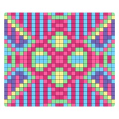 Checkerboard-squares-abstract---- Premium Plush Fleece Blanket (small) by Semog4