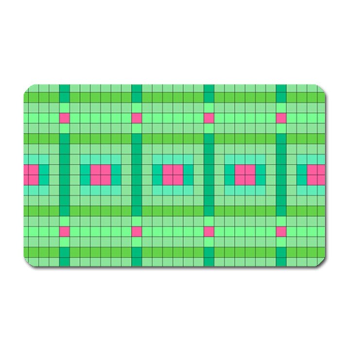 Checkerboard-squares-abstract-- Magnet (Rectangular)