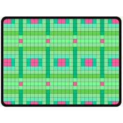 Checkerboard-squares-abstract-- Fleece Blanket (large) by Semog4