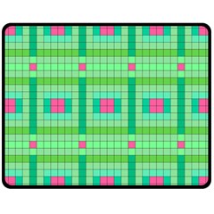 Checkerboard-squares-abstract-- Two Sides Fleece Blanket (medium) by Semog4