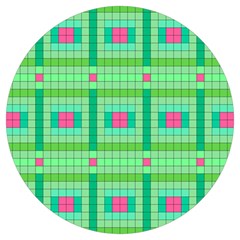 Checkerboard-squares-abstract-- Round Trivet