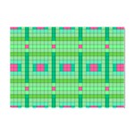 Checkerboard-squares-abstract-- Crystal Sticker (A4) Front