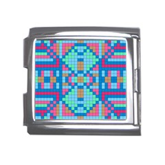 Checkerboard-squares-abstract Mega Link Italian Charm (18mm) by Semog4