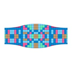 Checkerboard-squares-abstract Stretchable Headband by Semog4