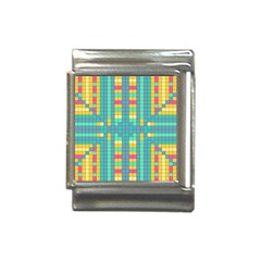 Checkerboard-squares-abstract- Italian Charm (13mm) by Semog4