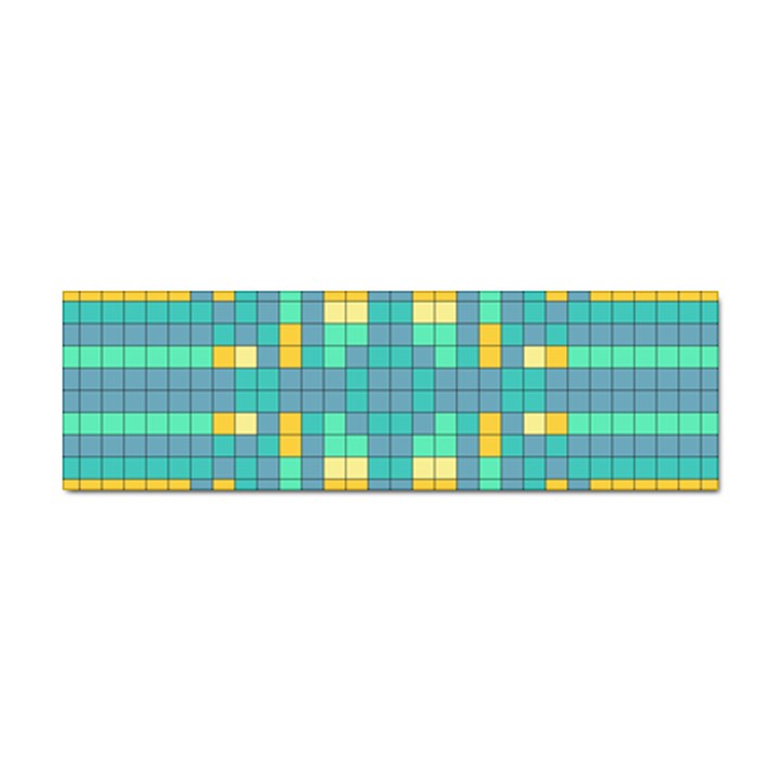 Checkerboard-squares-abstract- Sticker (Bumper)