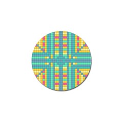 Checkerboard-squares-abstract- Golf Ball Marker (4 Pack) by Semog4