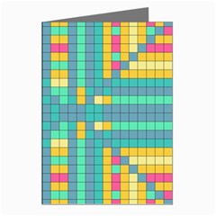 Checkerboard-squares-abstract- Greeting Cards (pkg Of 8)