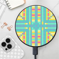 Checkerboard-squares-abstract- Wireless Fast Charger(black)