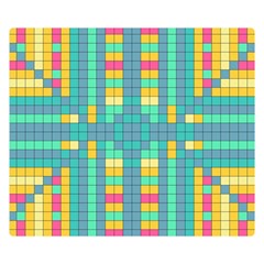 Checkerboard-squares-abstract- Premium Plush Fleece Blanket (small)