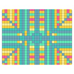 Checkerboard-squares-abstract- Premium Plush Fleece Blanket (medium)