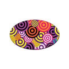 Abstract-circles-background-retro Sticker Oval (100 Pack) by Semog4