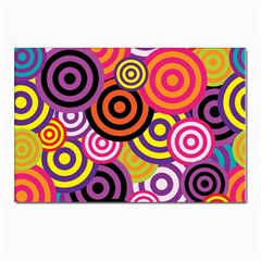 Abstract-circles-background-retro Postcard 4 x 6  (pkg Of 10)