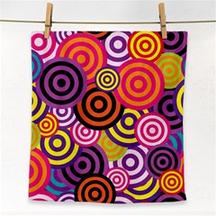 Abstract-circles-background-retro Face Towel by Semog4