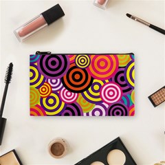 Abstract-circles-background-retro Cosmetic Bag (small) by Semog4