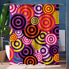 Abstract-circles-background-retro Shower Curtain 60  X 72  (medium)  by Semog4