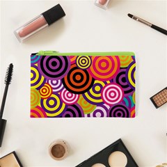 Abstract-circles-background-retro Cosmetic Bag (xs) by Semog4