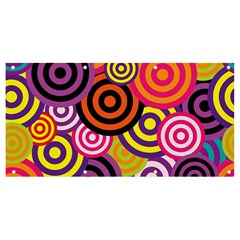 Abstract-circles-background-retro Banner And Sign 8  X 4  by Semog4