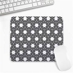 Geometric-floral-curved-shape-motif Large Mousepad by Semog4