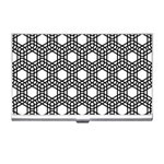 Geometric-floral-curved-shape-motif Business Card Holder Front