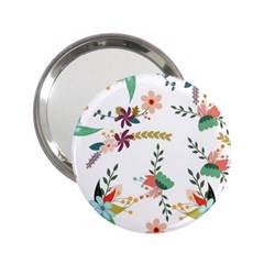 Floral-backdrop-pattern-flower 2 25  Handbag Mirrors by Semog4