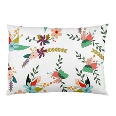 Floral-backdrop-pattern-flower Pillow Case (two Sides) by Semog4