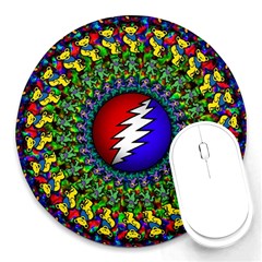 Grateful Dead Round Mousepad by Semog4