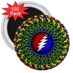 Grateful Dead 3  Magnets (100 Pack)