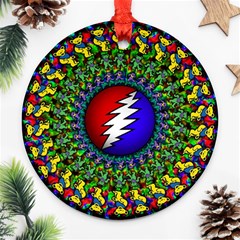 Grateful Dead Round Ornament (two Sides)