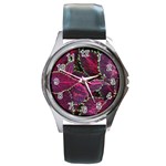 Abstract Beautiful Beauty Bright Round Metal Watch Front