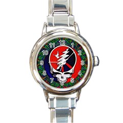 Grateful Dead Round Italian Charm Watch by Semog4