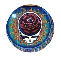 Grateful Dead Skull Rose Mini Round Pill Box by Semog4