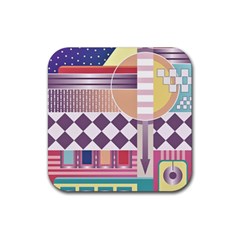 Abstract Shape Color Gradient Rubber Coaster (square) by Semog4