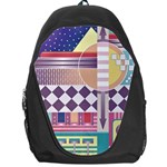 Abstract Shape Color Gradient Backpack Bag Front