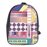 Abstract Shape Color Gradient School Bag (XL) Front