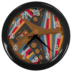 Pattern Accordion Wall Clock (black) by Semog4