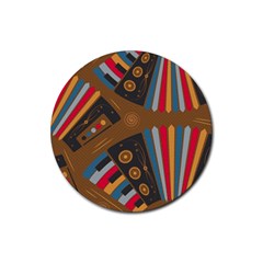 Pattern Accordion Rubber Coaster (round) by Semog4