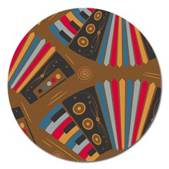 Pattern Accordion Magnet 5  (round) by Semog4