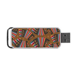 Pattern Accordion Portable Usb Flash (one Side) by Semog4