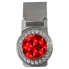 Red Diamond Shapes Pattern Money Clips (cz)  by Semog4