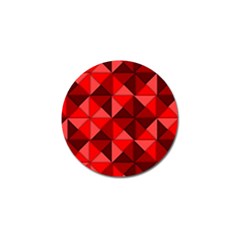 Red Diamond Shapes Pattern Golf Ball Marker by Semog4